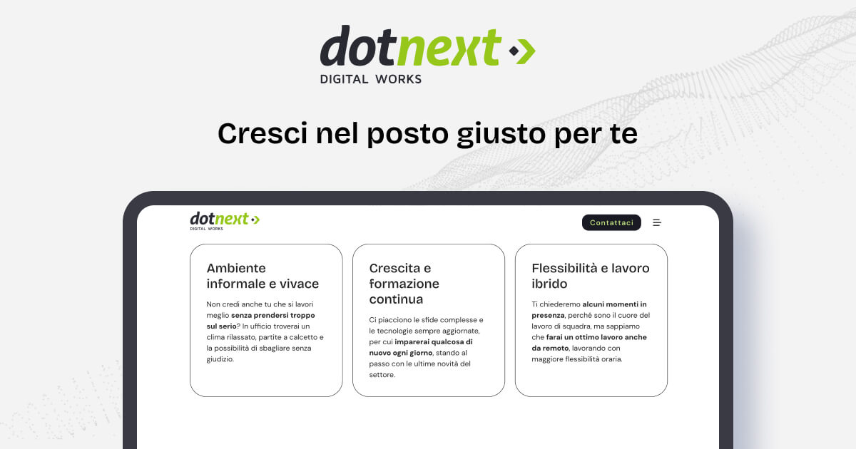 Lavora con noi – Dot Next | Dot Next srl